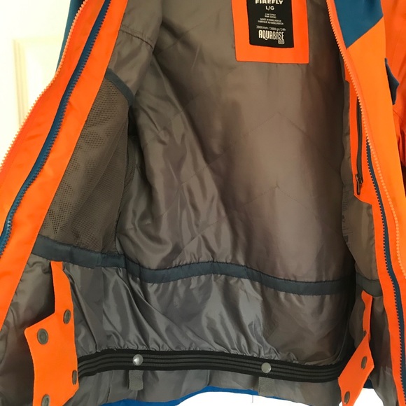 Firefly ski coat, orang/blue, youth large - Picture 4 of 7
